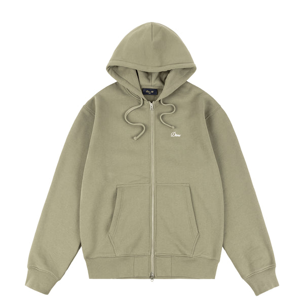 Dime Cursive Zip Hoodie Sweat A Capuche Zip - Army Green - Streetart.fr
